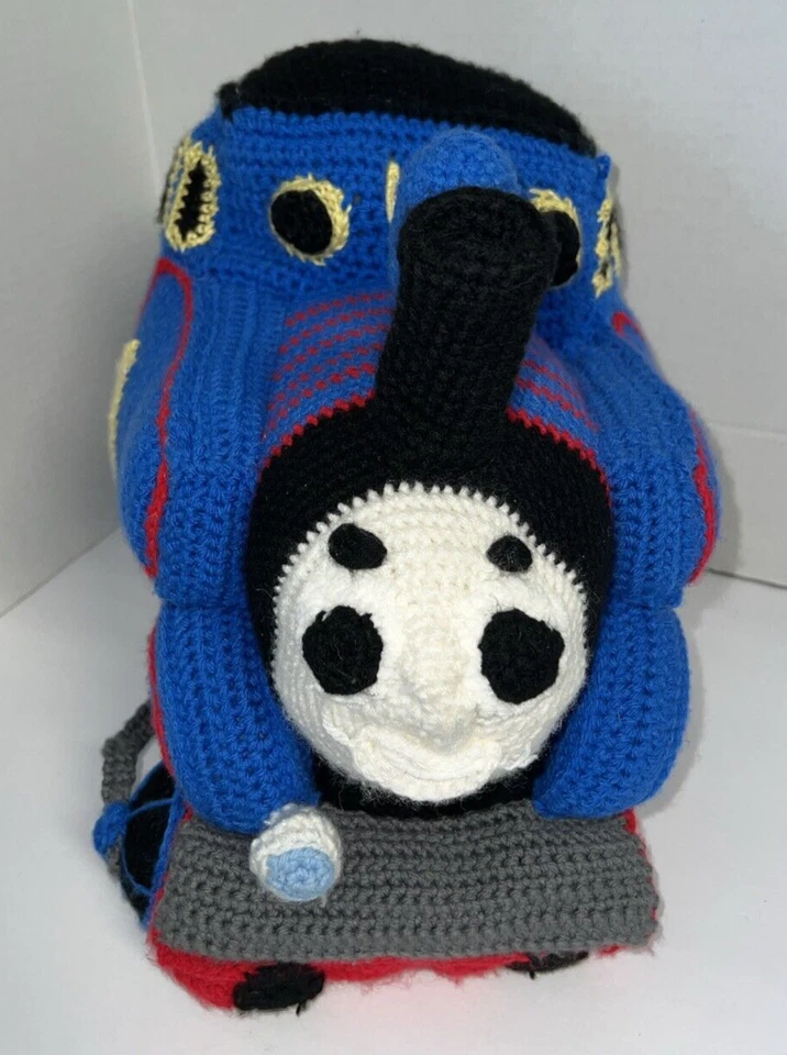 Tren de ganchillo tejido original hecho a mano de Thomas The Train Foto 3 de 4