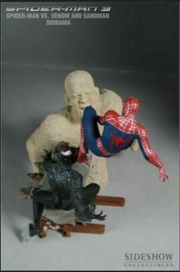 Ultra Rare Sideshow SPIDERMAN VS VENOM AND SANDMAN Diorama Ultra Rare Sideshow SPIDERMAN VS VENOM AND SANDMAN Diorama