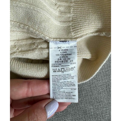 Kids Gap Cable Knit Sweater Vest V-Neck Size 4 Years Toddler - Picture 4 of 4