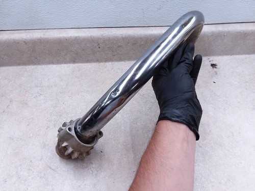 Honda 400 Hawk II CB CB400 CB400T Right Exhaust Head Pipe 1978 ANX-C - Picture 6 of 12
