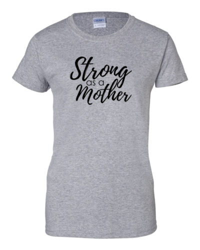 Strong As a Mother Shirt Women's Crewneck Gift for Mom Mother's Day Tee Mama - Picture 4 of 9