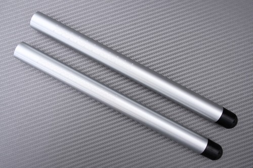 Silver-Black Pair of Clip Ons Standard Handlebars 52 mm KAWASAKI ZX7R 1996-2003 - Picture 10 of 10