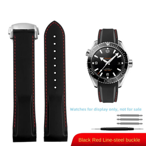 Cinturino orologio silicone gomma 19-22 mm nuovo per Omega Seamaster 300 Planet Ocean - Foto 66 di 69
