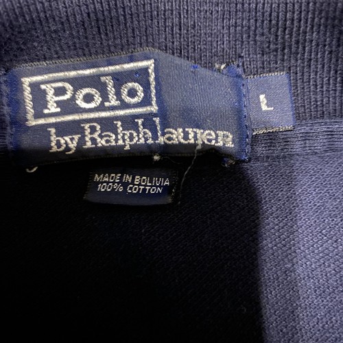 VINTAGE POLO RALPH LAUREN NAVY BLUE EMBROIDERED CREST COTTON SHIRT L LO LIFE - Picture 4 of 9