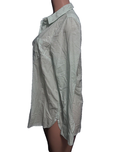 GAP Womens Boyfriend Fit 100% Cotton Shirt Size L Button Up Striped Long Sleeve - Picture 4 of 8