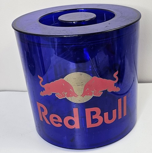 Vintage Red Bull Blue Ice Bucket 3 Pieces  - Picture 2 of 7