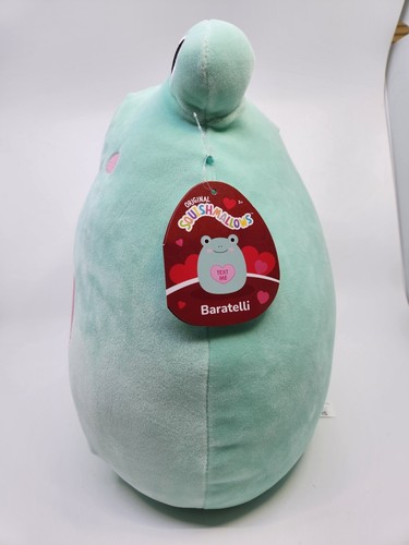 Baratelli 12" Squishmallow Frog Green Plush Valentines 2023 Text Me Heart NWT - Picture 2 of 13