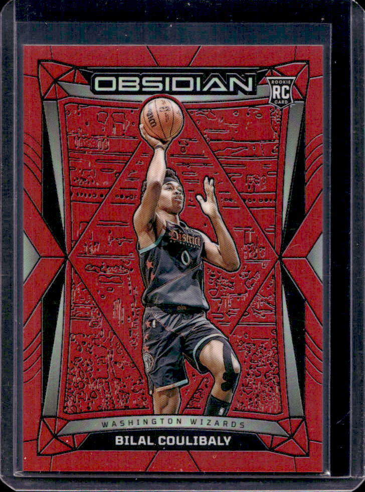 2023-24 Panini Obsidian Bilal Coulibaly Electric Etch Red Flood RC #162