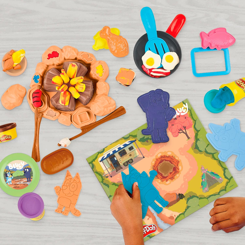 Play-Doh Bluey Goes Camping Playset with Campfire Themed Tools, Kids Arts - Picture 3 of 12