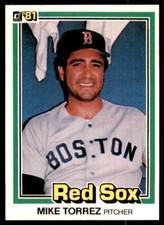 1981 Donruss Baseball Card Mike Torrez Boston Red Sox #216