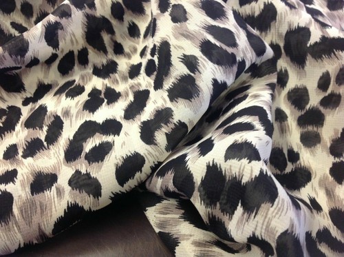 Nuevo Vestido Diseñador Multicolor Gasa Leopardo Estampado Guepardo Tela 58"148cm Yy - Imagen 4 de 6