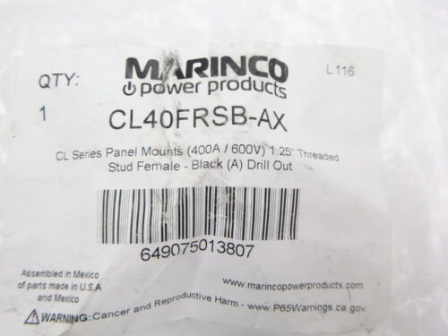 CL Cam Type Panel Mount 400A 1-1/8" threaded stud F - Black CL40FRSB-AX - Picture 2 of 3