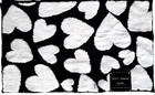 NEW BETSEY JOHNSON BLACK,WHITE HEART SHAPE DESIGN BATH FLOOR RUG MAT-20"X32"