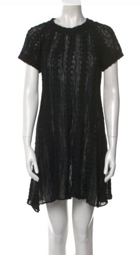 5K New Chanel 2011 Black Crochet Lace Midi Tent 2pc Dress Set 34 36 38 2 6 4 S M - Picture 2 of 24