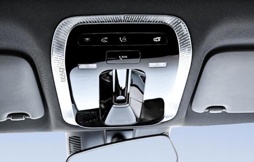 Cubierta de luz de lectura frontal de acero plateado apta para Benz EQE EQS 2022-2023 2 PIEZAS - Imagen 9 de 10