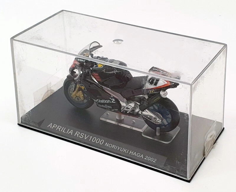 Ixo Models 1/24 Scale IB22 - Aprilia RSV1000 - #41 N.Haga - Black - Image 3 of 3