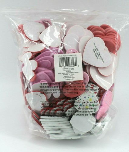 Jumbo 4 Unzen HERZ SCHAUM Aufkleber Scrapbooking dick Valentinstag Glitzer verschiedene Größen - Bild 4 von 6