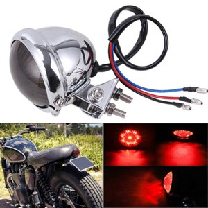 Motorcycle Tail Light Red 8 LED Stop Lamp for Harley Chopper Bobber Cafe Racer Bike
