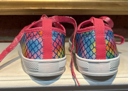 Laura Ashley Shimmering Rainbow Multicolor Sneaker Athletic Shoes Little Girl - Picture 4 of 14