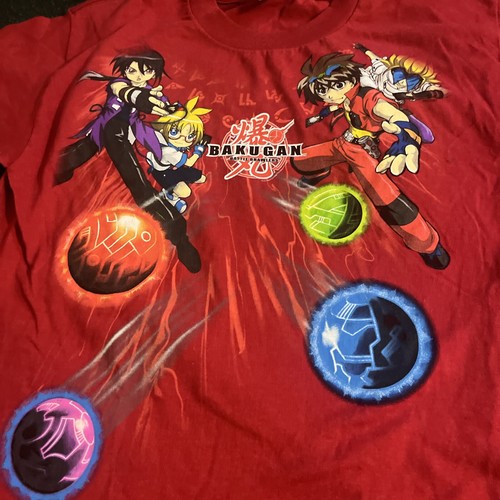 Bakugan Shirt Youth Boy L red Pro Anime japan manga - Picture 2 of 7