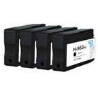 4 Black Ink Cartridges for HP Officejet Pro 7730, 8218, 8716, 8725, 8740