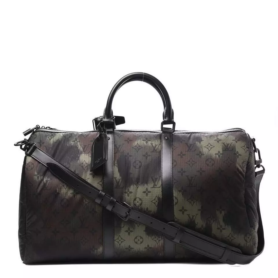 Louis Vuitton Virgil Abloh Camouflage Camo Keepall Bandouliere 50