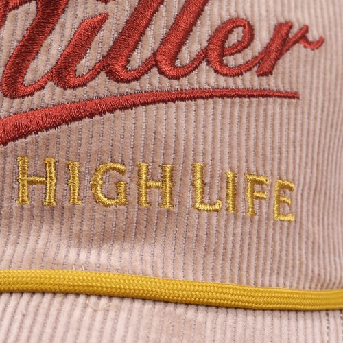 Miller High Life corduroy Trucker Snapback Hat Cap with Gold Rope & logo NWT - Picture 7 of 17