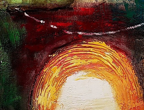 Abstract - # 4DAB-1, 24x36, 100% Hand Painted Oil Painting on Canvas, - Picture 5 of 6