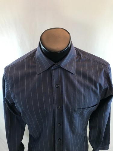 Geoffrey Beene Fitted Wrinkle Free Dress Shirt - Stripes - M - 15 32/33 - Picture 4 of 16