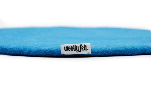 Sea Blue Wool Seat Mat| Handmade Round Seat Pad for Comfort Seating| Woolen Pad - Picture 7 of 7