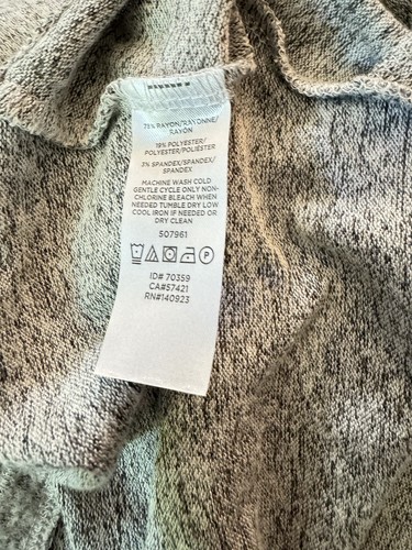 Abito tunica donna Loft Lounge taglia S grigio marmorizzato maglia tasche Lagenlook morbido - Foto 8 di 10