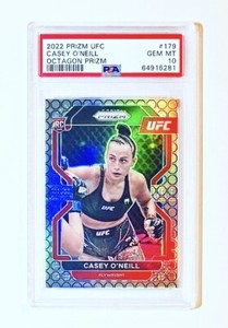 2022 Prizm UFC Casey O’Neill #179 RC Octagon Prizm /8 -PSA 10- -POP 1-