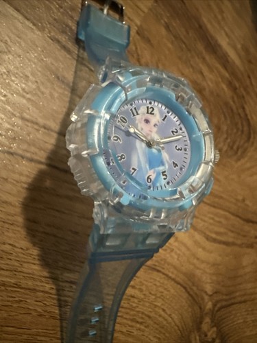 Frozen Light Up Elsa Blue Pink Color changing Girls Kids Sports Watch Gift - Picture 14 of 19