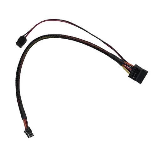 Dual SATA 15P SSD Optical Drive Power Cable 18AWG for DELL 3653 3650 3655 - Picture 1 of 4