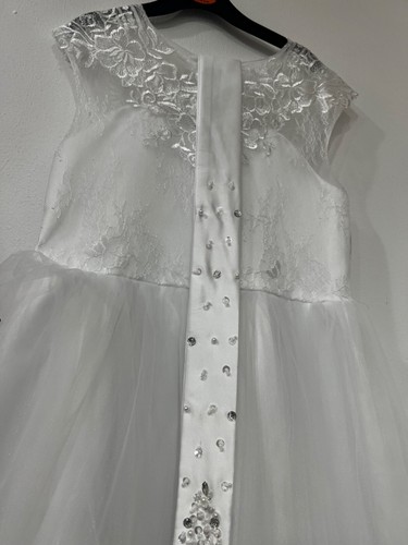 JJ's House White Ball-Gown/ Princess Floor Length Dress Size 10 - Picture 4 of 14
