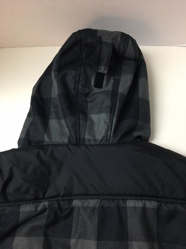 Boys Coat Winter Snow Jacket Lands' End Size L 14-16 Hooded Zip/Snap Closure - Picture 10 of 12