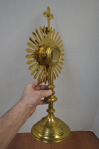 Schöne ältere traditionelle Monstranz - 19" HT.  chalice co. (CU-M8) - Bild 6 von 10