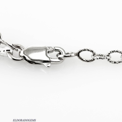 HANDGEFERTIGT! ART DECO FANCY LINK DIAMANTSCHLIFFEN KETTENKETTE 14K WEISSGOLD 18 ZOLL - Bild 7 von 10