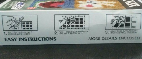 National Yarn Crafts P476 Americana Latch Hook Kit 12" x 12"Made in USA - Picture 9 of 10