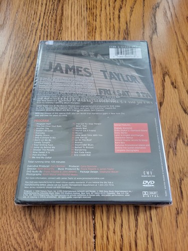 James Taylor - Live at the Beacon Theatre (DVD, 1998, Columbia Music) - Neu - Bild 2 von 2