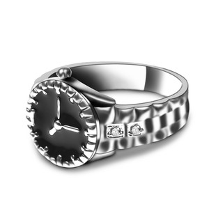 Charm-Watch-Rings-Jewlery-Women-Men-Party-Wedding-Gifts-Silver-Plated-Ring