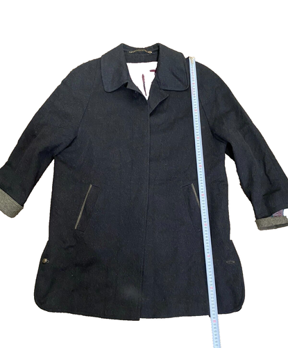 Vintage Coat Loden Bauer Women Trachten Tyrol Charcoal Wool Alpaca Size 42 - Picture 19 of 21