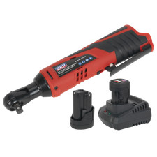 Sealey CP1202KIT, Ratchet Wrench Kit 3/8"Sq Drive 12V Lithium-ion - 2 Batteries