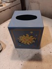 Vtg Rare Celestial/Moon, Sun and Stars Square Light Blue Tissue Paper Box Cover