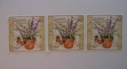 Fabric 3 Cut Squares, Panels - Garden Dream Design - Sew Quilt Crafts - Bild 1 von 3