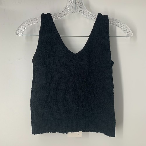 Plush Revolve Black Tank Wide Leg Chenille Pajama Set Various Sizes Tags - Picture 3 of 12