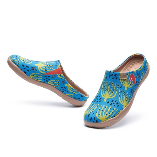 Herren Größe 6,5-12 UIN Slipper Schuhe Canvas bequeme Halbschuhe "Happy Corals" - Bild 5 von 10