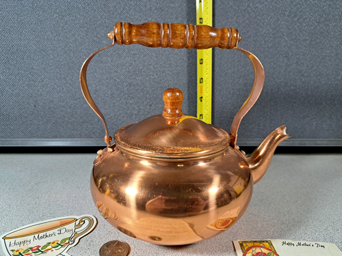 Vintage Tea Pot Metal FTD 1984 & Original Mother's Day Flower Tag #3934BMT - Picture 4 of 11