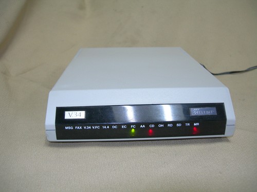 TeleBit V.34 Fax Modem 727946 vintage external LED faxmodem  AP-88108A-500 - Picture 1 of 7