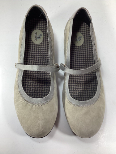Aetrex Caroline Tan Sued Leather Mary Jane Comfort Loafers Shoes Women's 8.5 M - Picture 6 of 11